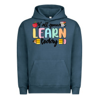 Pigment Midnight Navy y'all gonna learn today Urban Hoodie - MaliasSmallBusiness