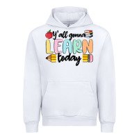 White y'all gonna learn today Urban Hoodie - MaliasSmallBusiness