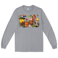 Heather Grey arizona coffee cups Long Sleeve Tee - texasbilliewilder