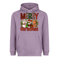 Lavender Merry Christmas Coffee Cups Heavyweight Hoodie - FaDigitalArtStudio