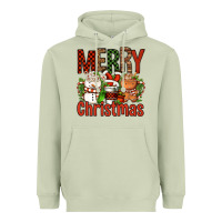 Matcha Merry Christmas Coffee Cups Heavyweight Hoodie - FaDigitalArtStudio