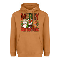 Meerkat Merry Christmas Coffee Cups Heavyweight Hoodie - FaDigitalArtStudio