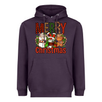 Plum Merry Christmas Coffee Cups Heavyweight Hoodie - FaDigitalArtStudio