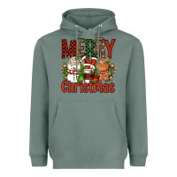 Sage Merry Christmas Coffee Cups Heavyweight Hoodie - FaDigitalArtStudio
