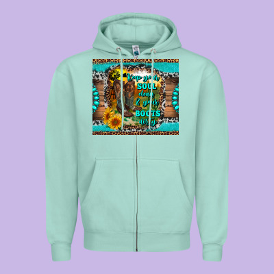 Keep Your Soul Clean And Your Boots Dirty Zipper Hoodie Designed By Ranaportraitstore