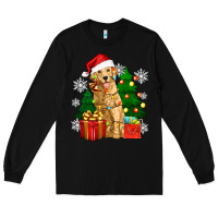 Black christmas golden dog Long Sleeve Tee - Zillion Design Studio