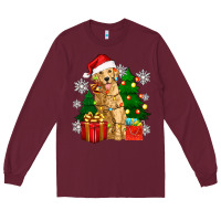 Christmas Golden Dog Long Sleeve Tee | Teevron
