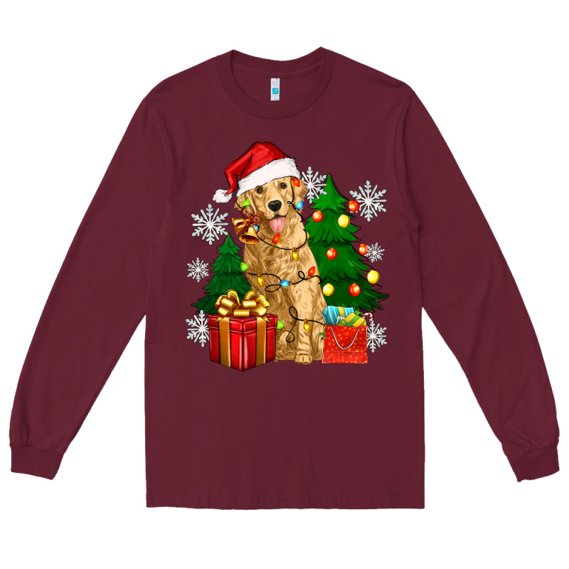 Christmas Golden Dog Long Sleeve Tee by Zillion Design Studio | Teevron
