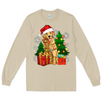 Mushroom christmas golden dog Long Sleeve Tee - Zillion Design Studio