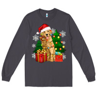 Smoke christmas golden dog Long Sleeve Tee - Zillion Design Studio