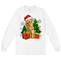 White christmas golden dog Long Sleeve Tee - Zillion Design Studio