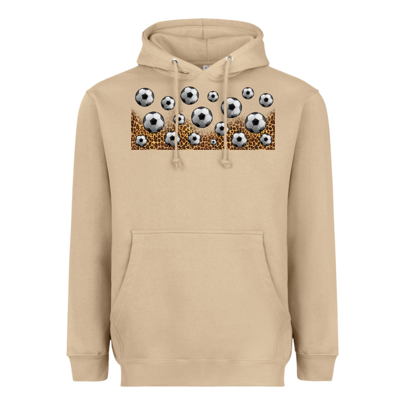 Leopard Soccer 16oz Libbey Glass Heavyweight Hoodie by HRA Design Shop | Teevron