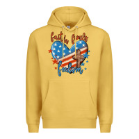 Antique Gold faith family freedom Premium Hoodie - MaliasSmallBusiness