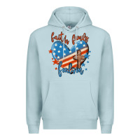Blue Mist faith family freedom Premium Hoodie - MaliasSmallBusiness