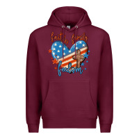Burgundy faith family freedom Premium Hoodie - MaliasSmallBusiness