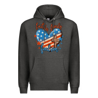 Charcoal Heather faith family freedom Premium Hoodie - MaliasSmallBusiness