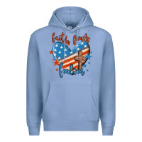 Colony Blue faith family freedom Premium Hoodie - MaliasSmallBusiness