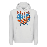 Dove Grey faith family freedom Premium Hoodie - MaliasSmallBusiness