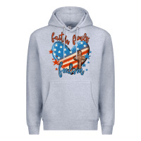 Heather Grey faith family freedom Premium Hoodie - MaliasSmallBusiness