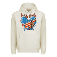 Oatmeal Heather faith family freedom Premium Hoodie - MaliasSmallBusiness