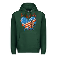 Sports Green faith family freedom Premium Hoodie - MaliasSmallBusiness