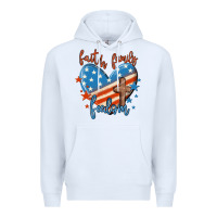 White faith family freedom Premium Hoodie - MaliasSmallBusiness