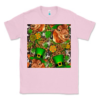 Bubblegum Pink st patricks  cow with candy Classic Tee - FaDigitalArtStudio