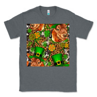 Charcoal Heather st patricks  cow with candy Classic Tee - FaDigitalArtStudio