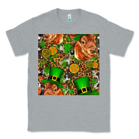 Heather Grey st patricks  cow with candy Classic Tee - FaDigitalArtStudio