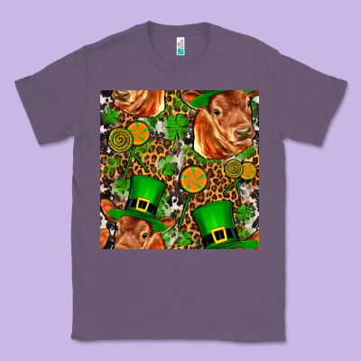 St Patricks  Cow With Candy Classic Tee Designed By Fadigitalartstudio