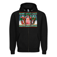 Black joy pig Zipper Hoodie - RanaPortraitStore