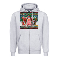 Heather Grey joy pig Zipper Hoodie - RanaPortraitStore