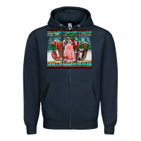 Navy joy pig Zipper Hoodie - RanaPortraitStore