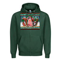 Sports Green joy pig Zipper Hoodie - RanaPortraitStore