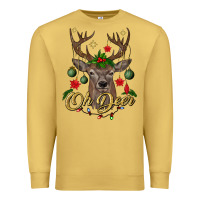 Antique Gold oh deer Christmas Premium Sweatshirt - BundleAndBundleShop