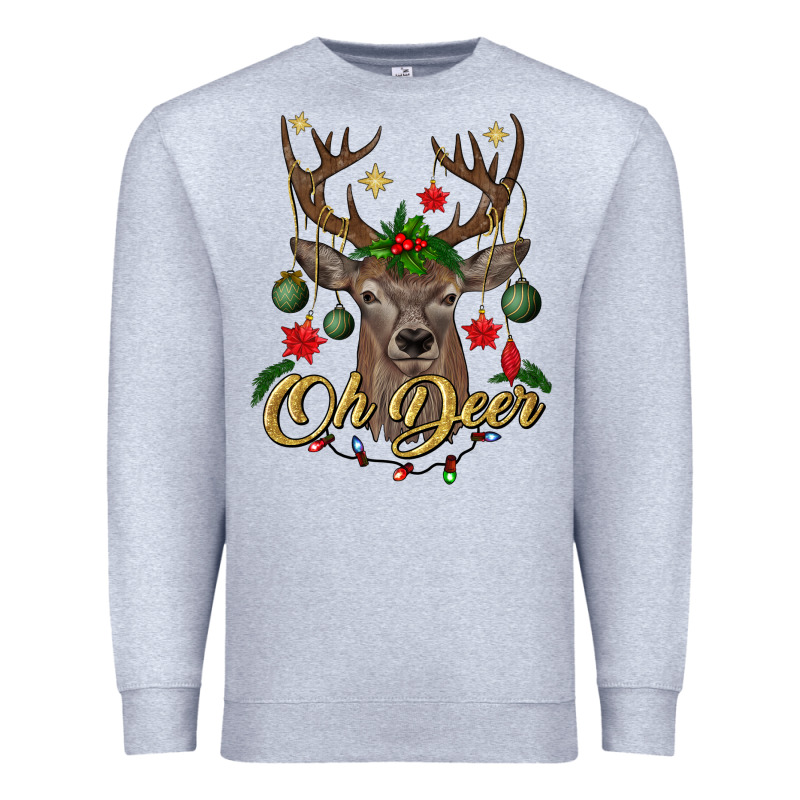 Oh Deer Christmas Premium Sweatshirt by BundleAndBundleShop | Teevron