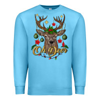 Ocean Blue oh deer Christmas Premium Sweatshirt - BundleAndBundleShop