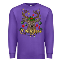 Purple oh deer Christmas Premium Sweatshirt - BundleAndBundleShop