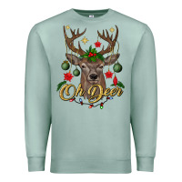 Seafoam oh deer Christmas Premium Sweatshirt - BundleAndBundleShop