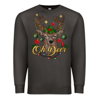 Smoke oh deer Christmas Premium Sweatshirt - BundleAndBundleShop