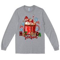 Heather Grey hot cocoa  season Long Sleeve Tee - Zillion Design Studio