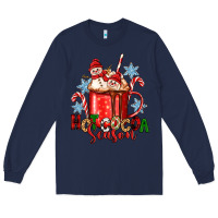 Navy hot cocoa  season Long Sleeve Tee - Zillion Design Studio