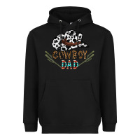 Black cowboy dad Heavyweight Hoodie - CowhideDigitalArt