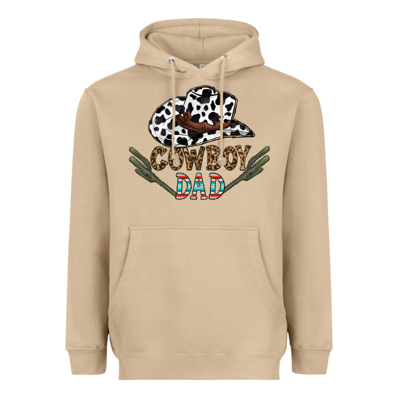 Cowboy Dad Heavyweight Hoodie by CowhideDigitalArt | Teevron