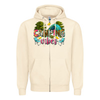 Sandshell camping vibes Zipper Hoodie - Zillion Design Studio
