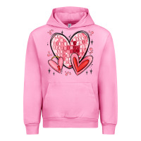 Fuchsia Pink valentines hearts Urban Hoodie - MaliasSmallBusiness