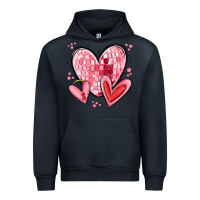 Navy valentines hearts Urban Hoodie - MaliasSmallBusiness
