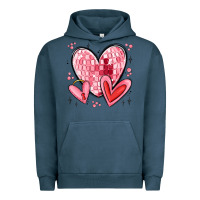Pigment Midnight Navy valentines hearts Urban Hoodie - MaliasSmallBusiness