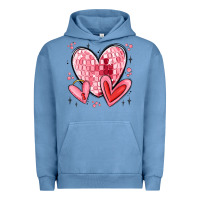 Pigment Pebble Blue valentines hearts Urban Hoodie - MaliasSmallBusiness
