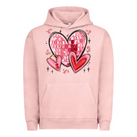 Pigment Salmon valentines hearts Urban Hoodie - MaliasSmallBusiness